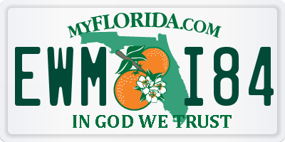 FL license plate EWMI84