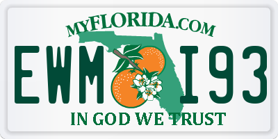 FL license plate EWMI93