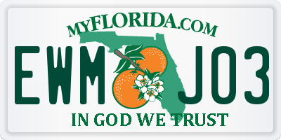 FL license plate EWMJ03