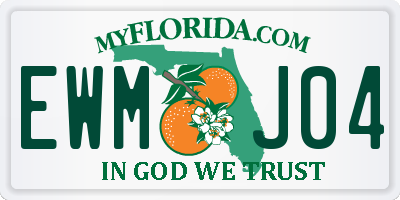 FL license plate EWMJ04