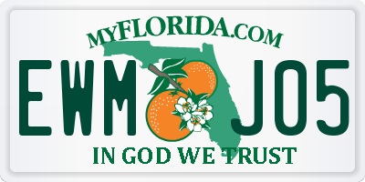 FL license plate EWMJ05