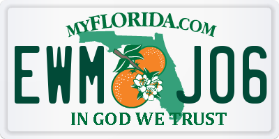 FL license plate EWMJ06