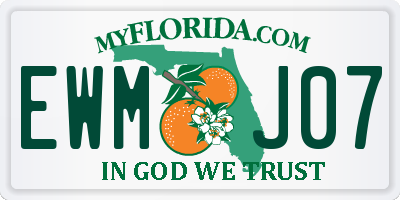 FL license plate EWMJ07