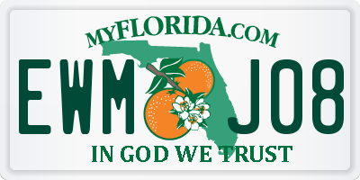 FL license plate EWMJ08