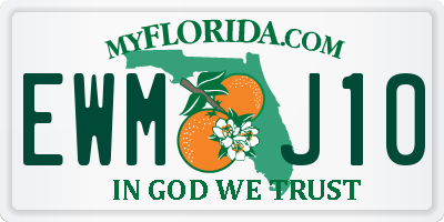 FL license plate EWMJ10