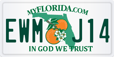 FL license plate EWMJ14