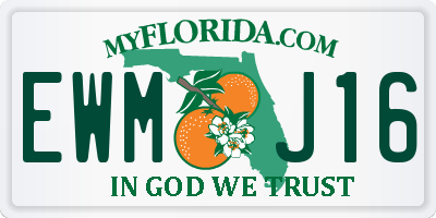 FL license plate EWMJ16