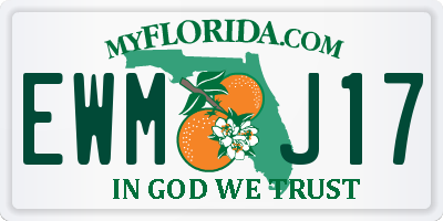 FL license plate EWMJ17