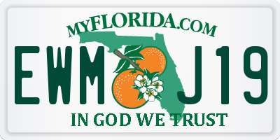 FL license plate EWMJ19