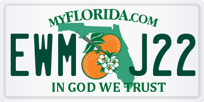 FL license plate EWMJ22