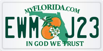 FL license plate EWMJ23
