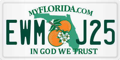 FL license plate EWMJ25