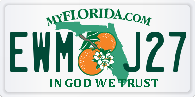 FL license plate EWMJ27