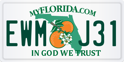 FL license plate EWMJ31