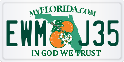 FL license plate EWMJ35