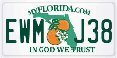 FL license plate EWMJ38