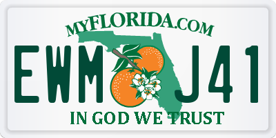 FL license plate EWMJ41