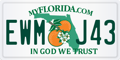FL license plate EWMJ43