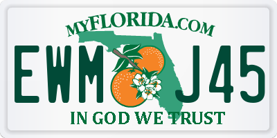 FL license plate EWMJ45