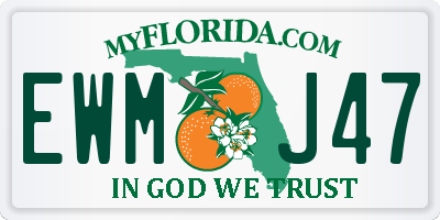 FL license plate EWMJ47