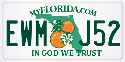 FL license plate EWMJ52