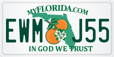 FL license plate EWMJ55