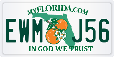 FL license plate EWMJ56