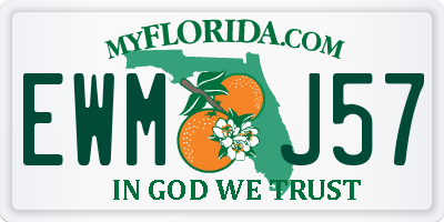 FL license plate EWMJ57