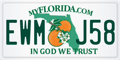 FL license plate EWMJ58