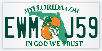 FL license plate EWMJ59