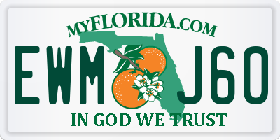 FL license plate EWMJ60