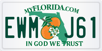 FL license plate EWMJ61