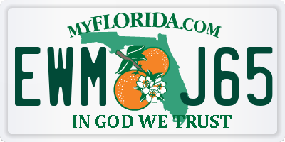 FL license plate EWMJ65