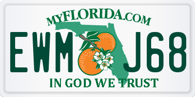 FL license plate EWMJ68