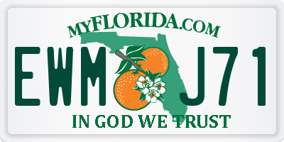 FL license plate EWMJ71