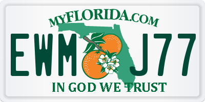 FL license plate EWMJ77