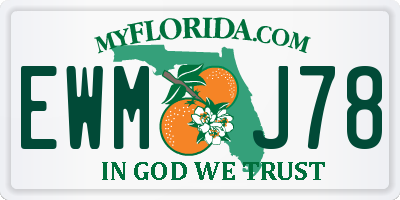 FL license plate EWMJ78