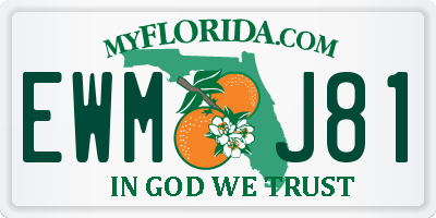 FL license plate EWMJ81