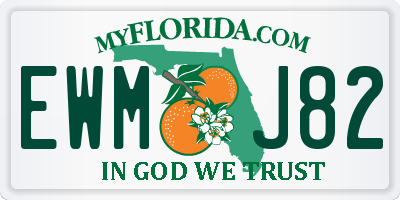 FL license plate EWMJ82