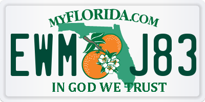 FL license plate EWMJ83