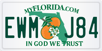 FL license plate EWMJ84