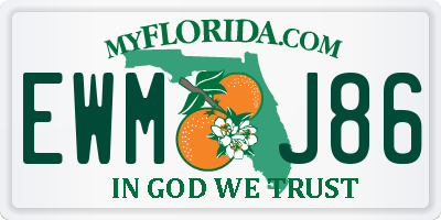 FL license plate EWMJ86
