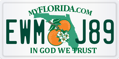 FL license plate EWMJ89