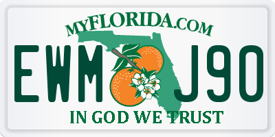 FL license plate EWMJ90