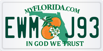 FL license plate EWMJ93