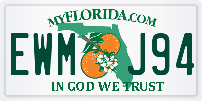 FL license plate EWMJ94