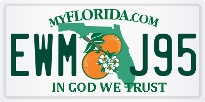 FL license plate EWMJ95