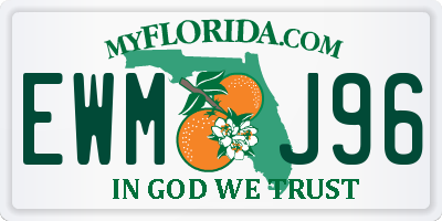 FL license plate EWMJ96