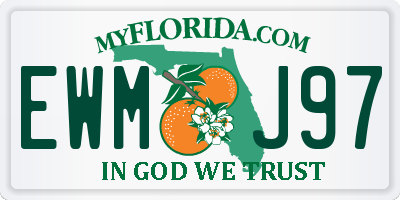 FL license plate EWMJ97