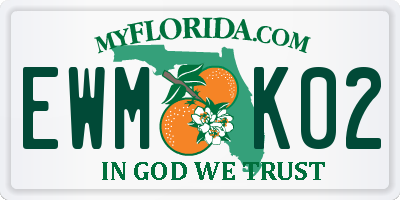 FL license plate EWMK02